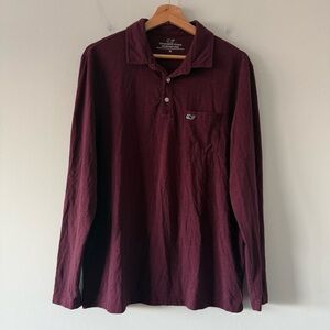 Vineyard Vines Edgartown Polo Medium Preppy Business Casual Golf Long Sleeve
